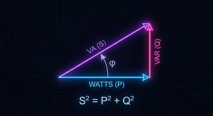 diagramme-triangle-de-puissance-néon-watts-var-va-formule