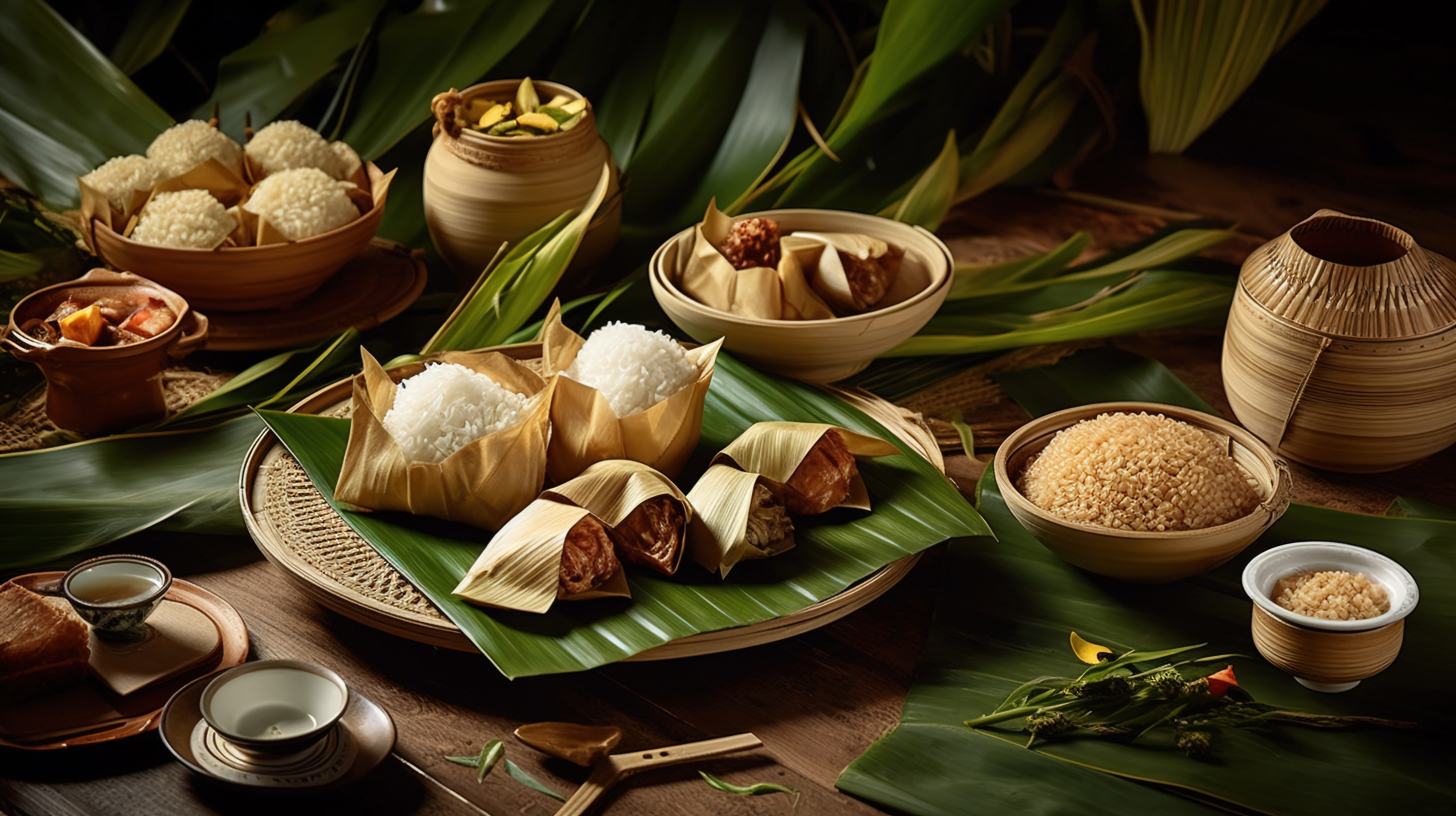 Make zongzi Faire des zongzi