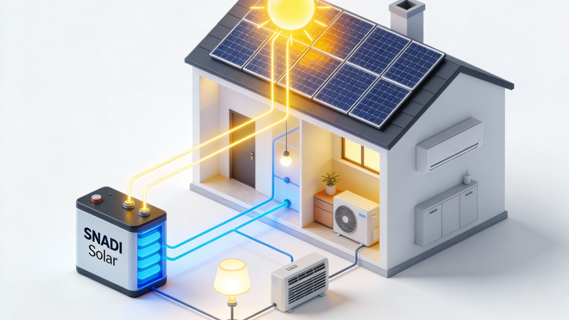 jimeng-2025-12-09-5126-Illustration isométrique 3D d'une maison intelligente...