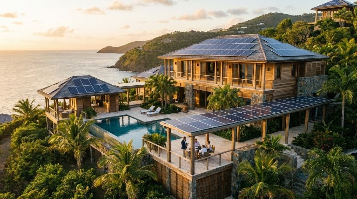 système-d'énergie-renouvelable-retraite-d'affaires-haut de gamme