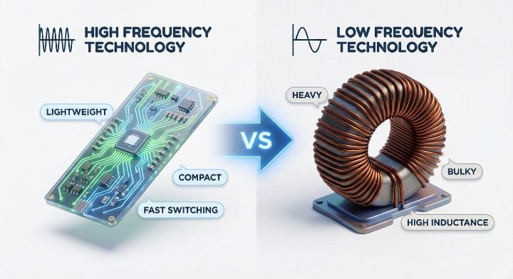 circuit imprimé haute fréquence vs transformateur toroïdal basse fréquence