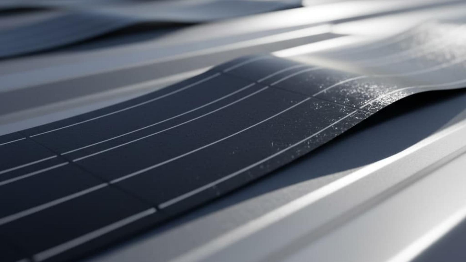 un panneau solaire flexible noir