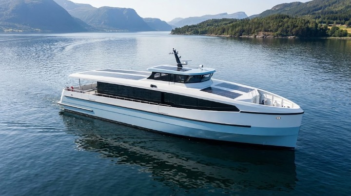 bateau-électrique-à-énergie solaire-navire-à-énergie-propre