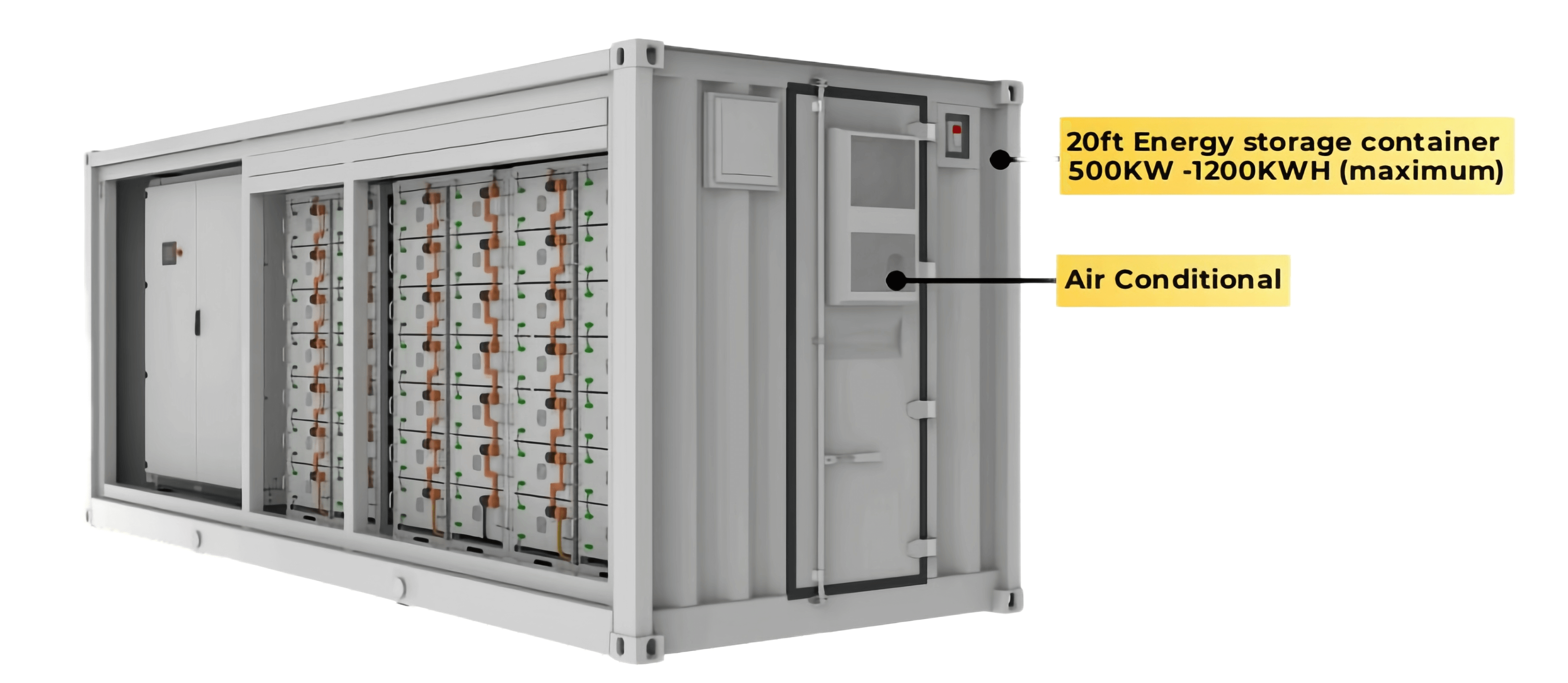 Système de stockage d'énergie solaire 500KW 1MWH